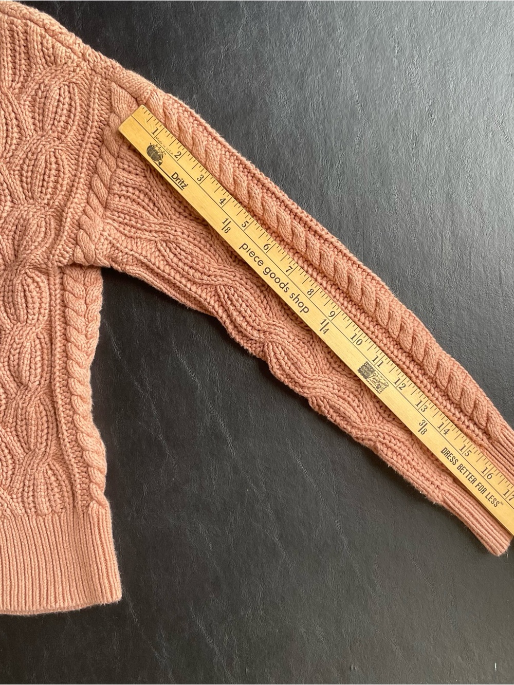 Pink Brown Crop Length Quarter Zip Turtleneck Sweater - Picture 6 of 7